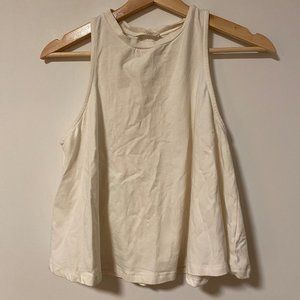 Vestique White High Neck Tank Top